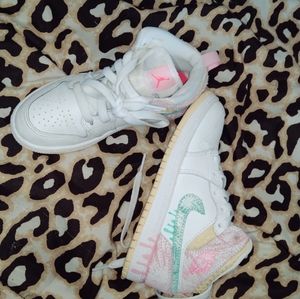 Kids Nike Air Jordan 1 Mid Paint Drips